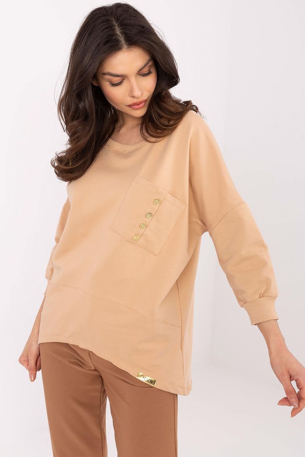 Bluzka Model CLM-BZ-1263.49 Camel - Factory Price