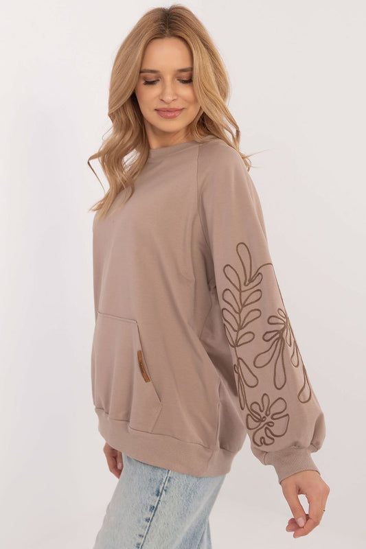   Bluza Damska Model RV-BL-9972.10X Dark Beige - Relevance 