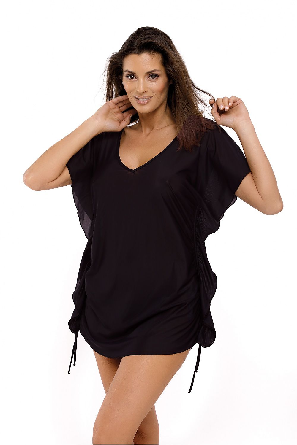  Sukienka Plażow Tunika Model Kaya Nero M-516 Black  - Marko 