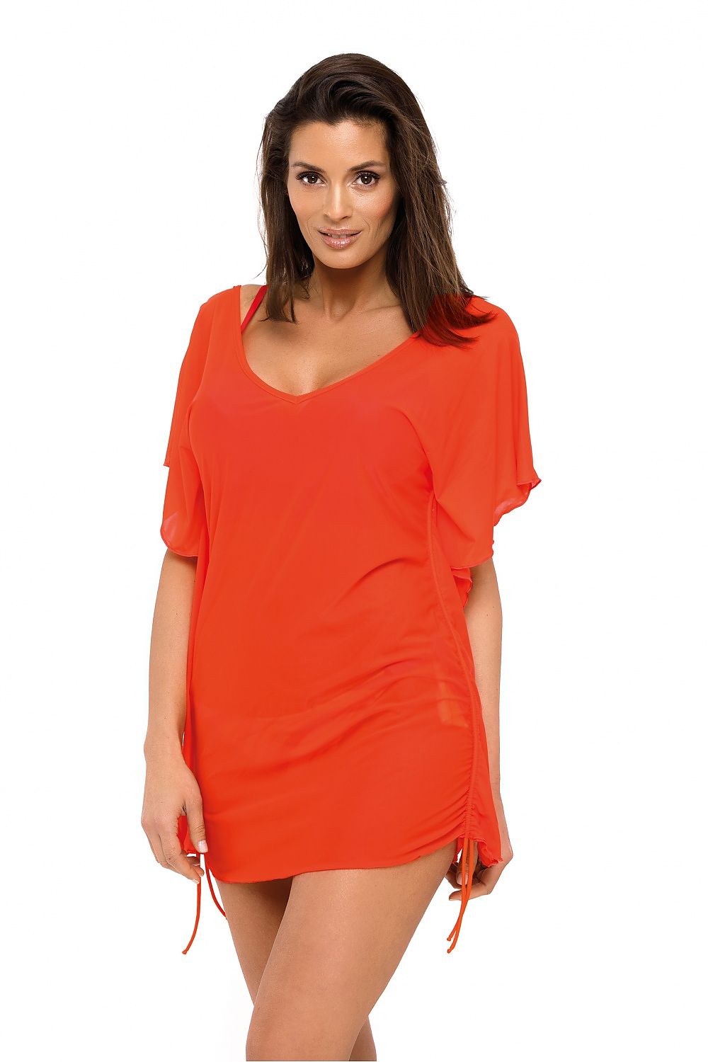  Sukienka Plażow Tunika Model Kaya Gerbera M-516 Orange - Marko 