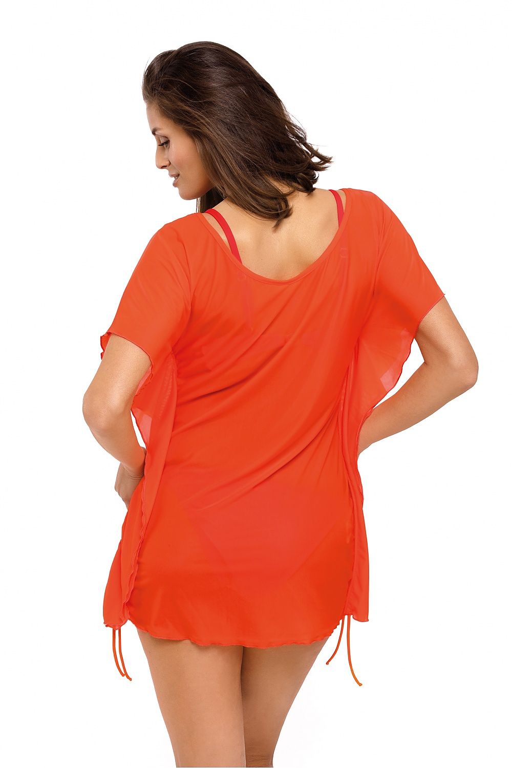  Sukienka Plażow Tunika Model Kaya Gerbera M-516 Orange - Marko 