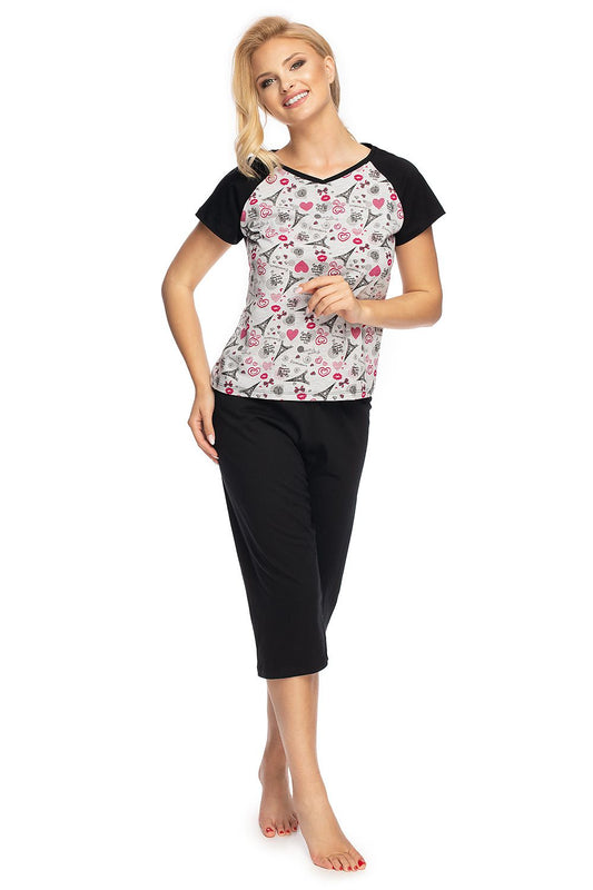  Piżama Damska Model Consuela Grey/Black - Irall 