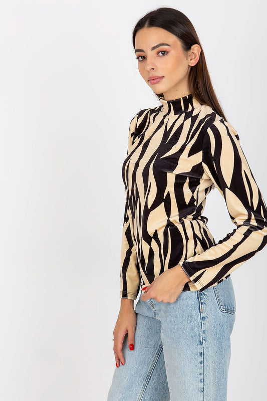 Bluzka Model RP-BZ-8187-2.06 Camel - Rue Paris
