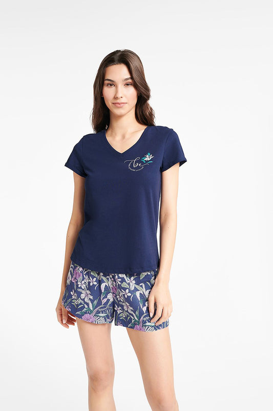  Piżama Damska Model Bluebird 40621-59X Navy - Henderson 