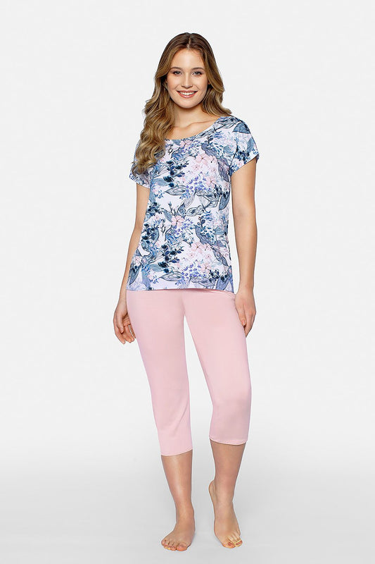  Piżama Damska Model Primavera Blue/Pink - Babella 